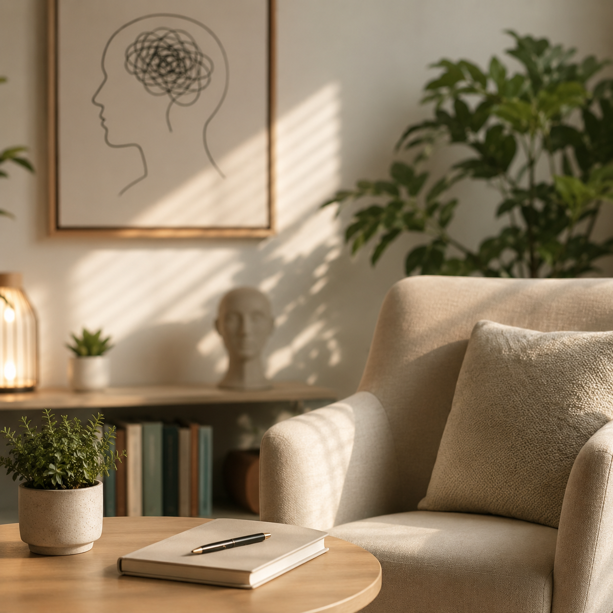 Calm mental wellness support at Mystic Minds